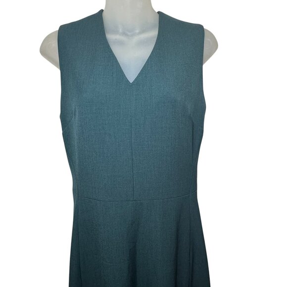 M.M. Lafleur Annie Sleeveless V-Neck Green Career Dress Size 6 - Picture 5 of 10